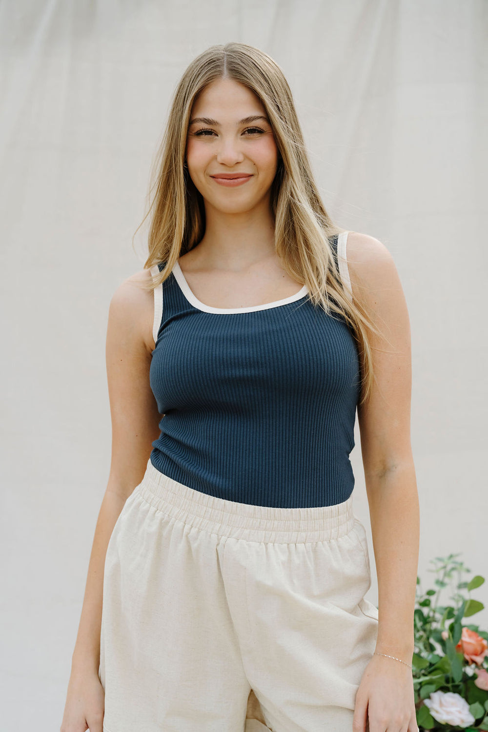 Camisole Rib Combo Bleu