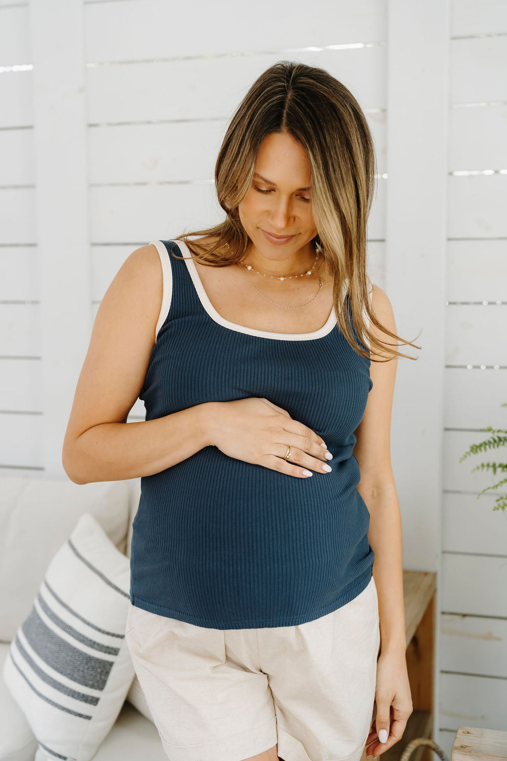 Camisole Rib Combo Bleu