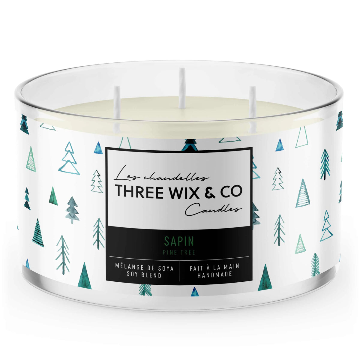 Chandelle À 3 Mèches Sapin