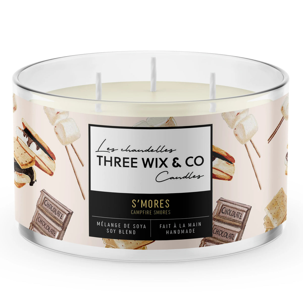 Chandelle À 3 Mèches S'mores