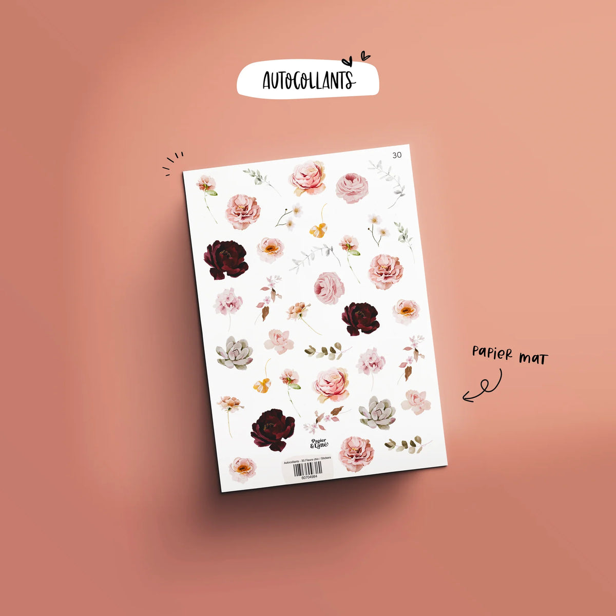 Autocollant 30 Fleurs Chics