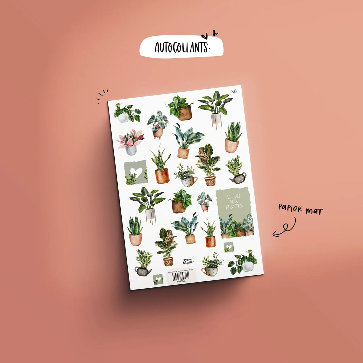 Autocollant 36 Accro Aux Plantes