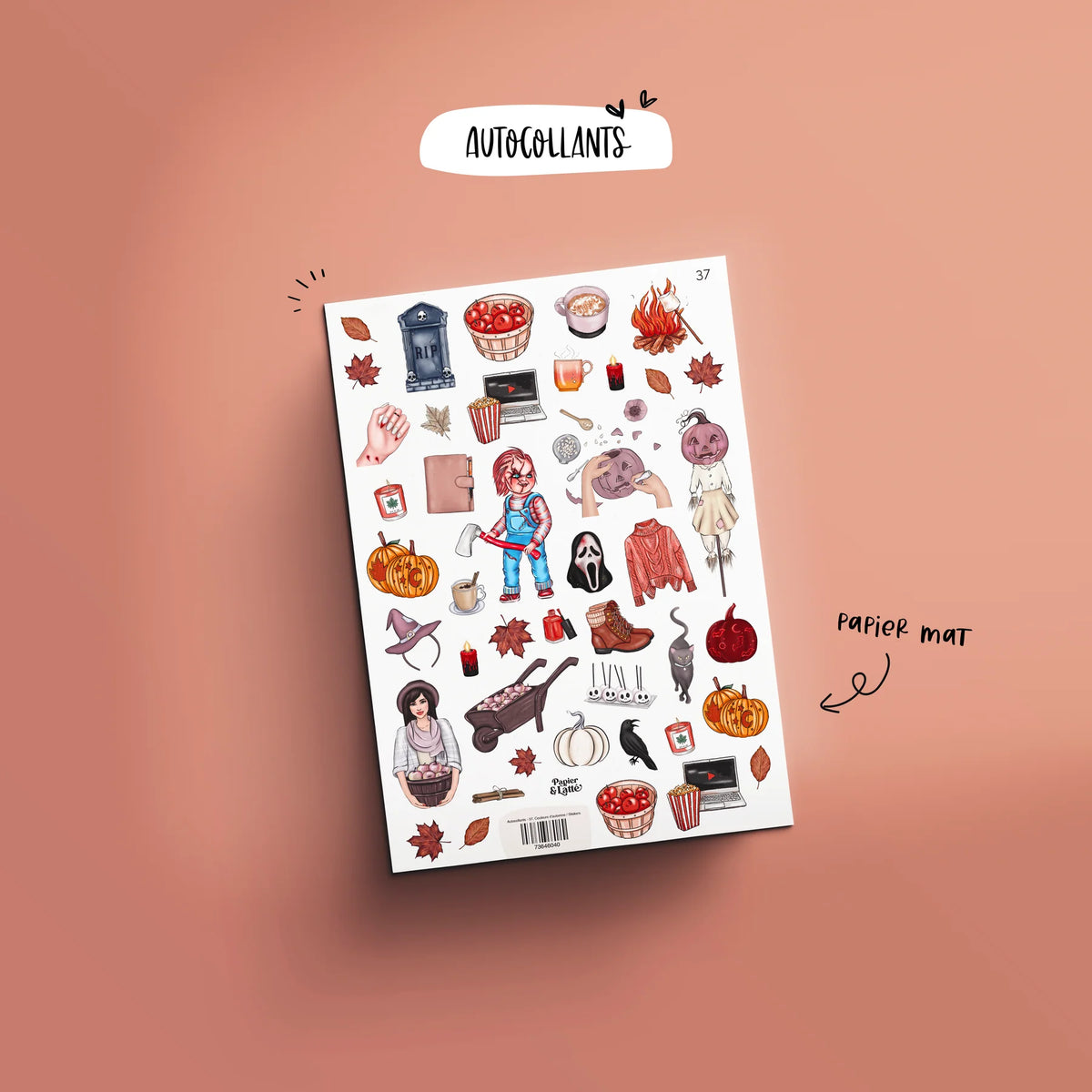 Autocollant 37 Couleurs D'automne
