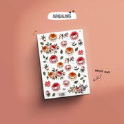 Autocollant 78 Fleurs Effet Tatouage