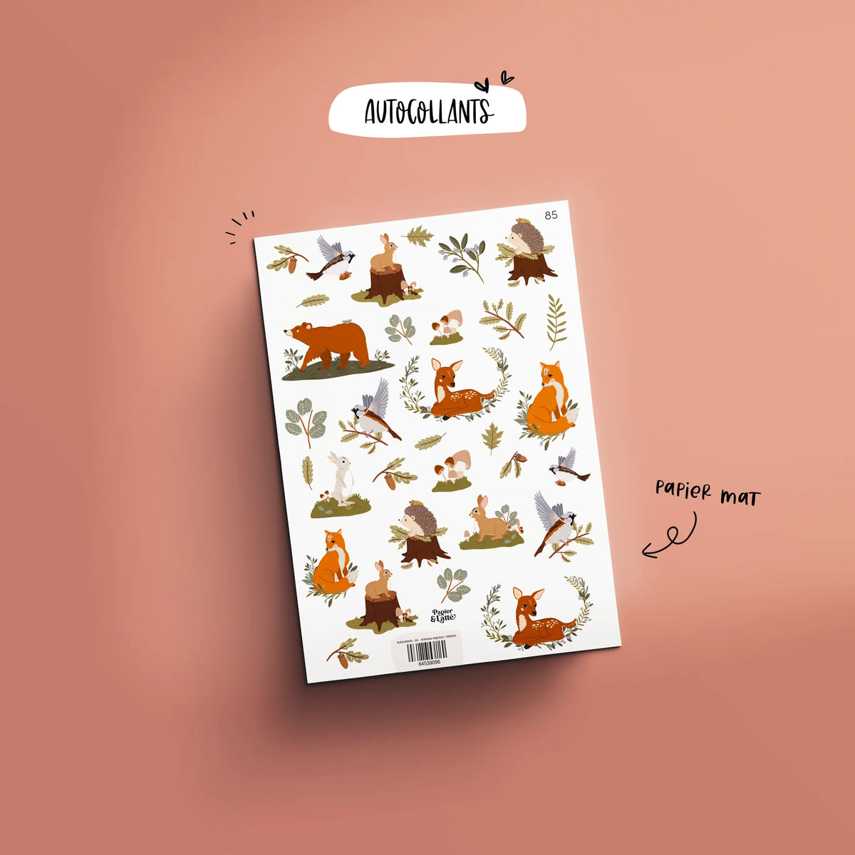 Autocollant 85 Animaux Mignons