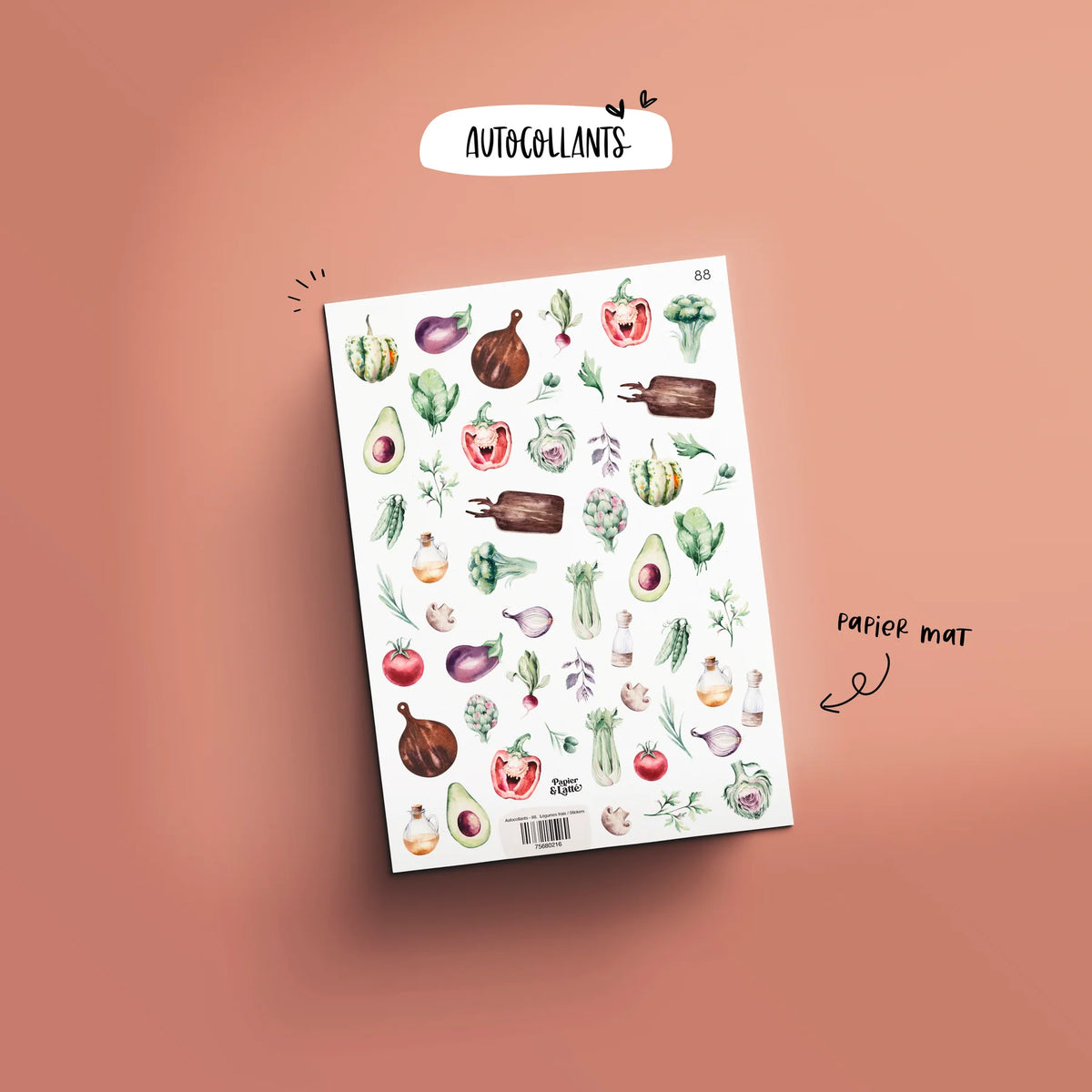 Autocollant 88 Légumes Frais