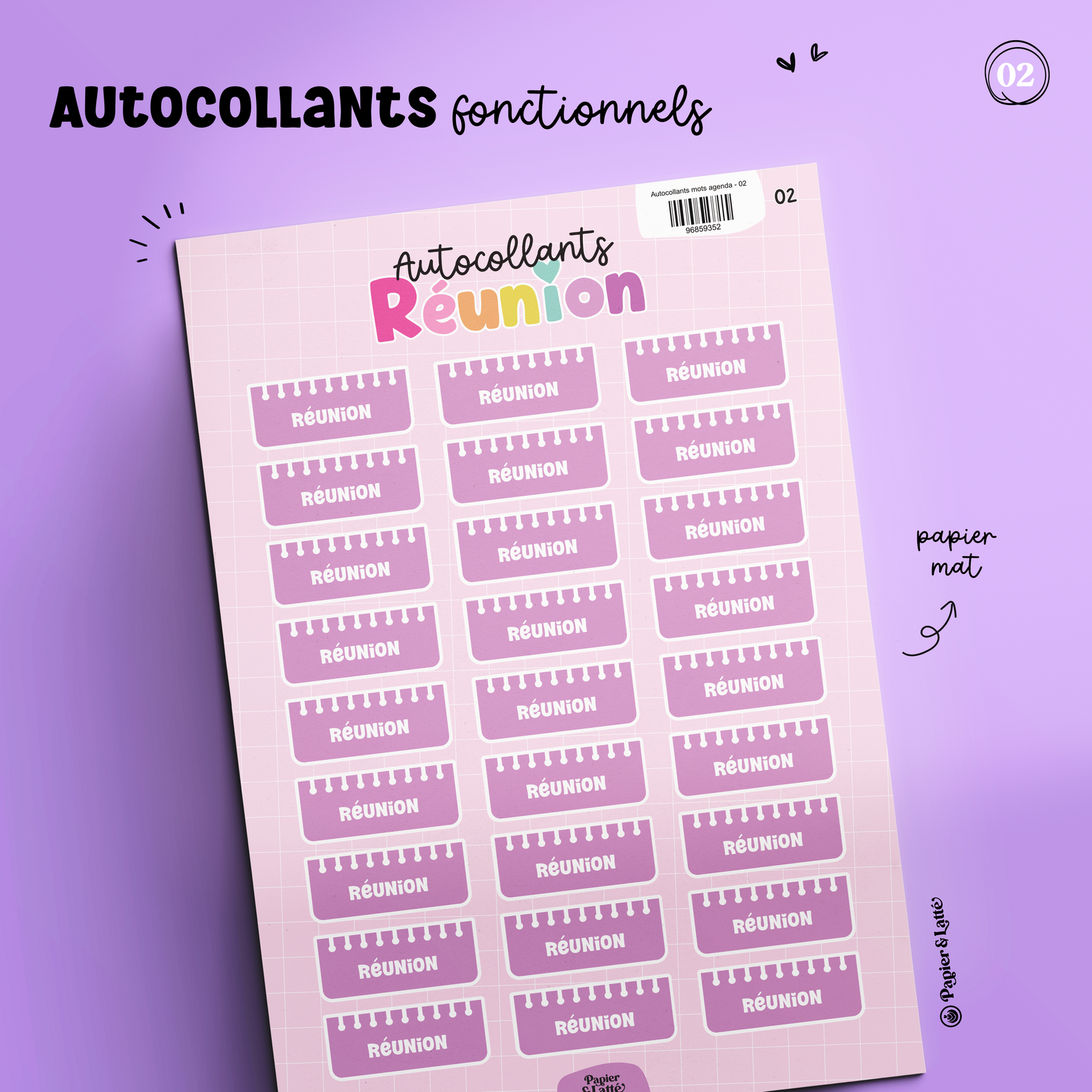 Autocollants Fonctionnels 02 - Réunion