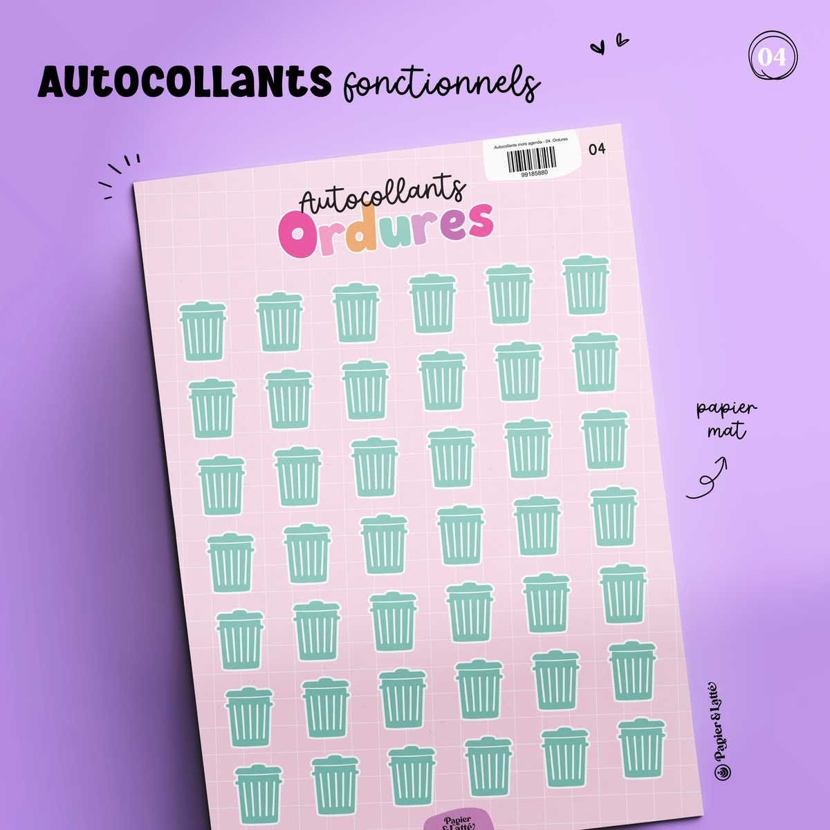 Autocollants Fonctionnels 04 - Ordures