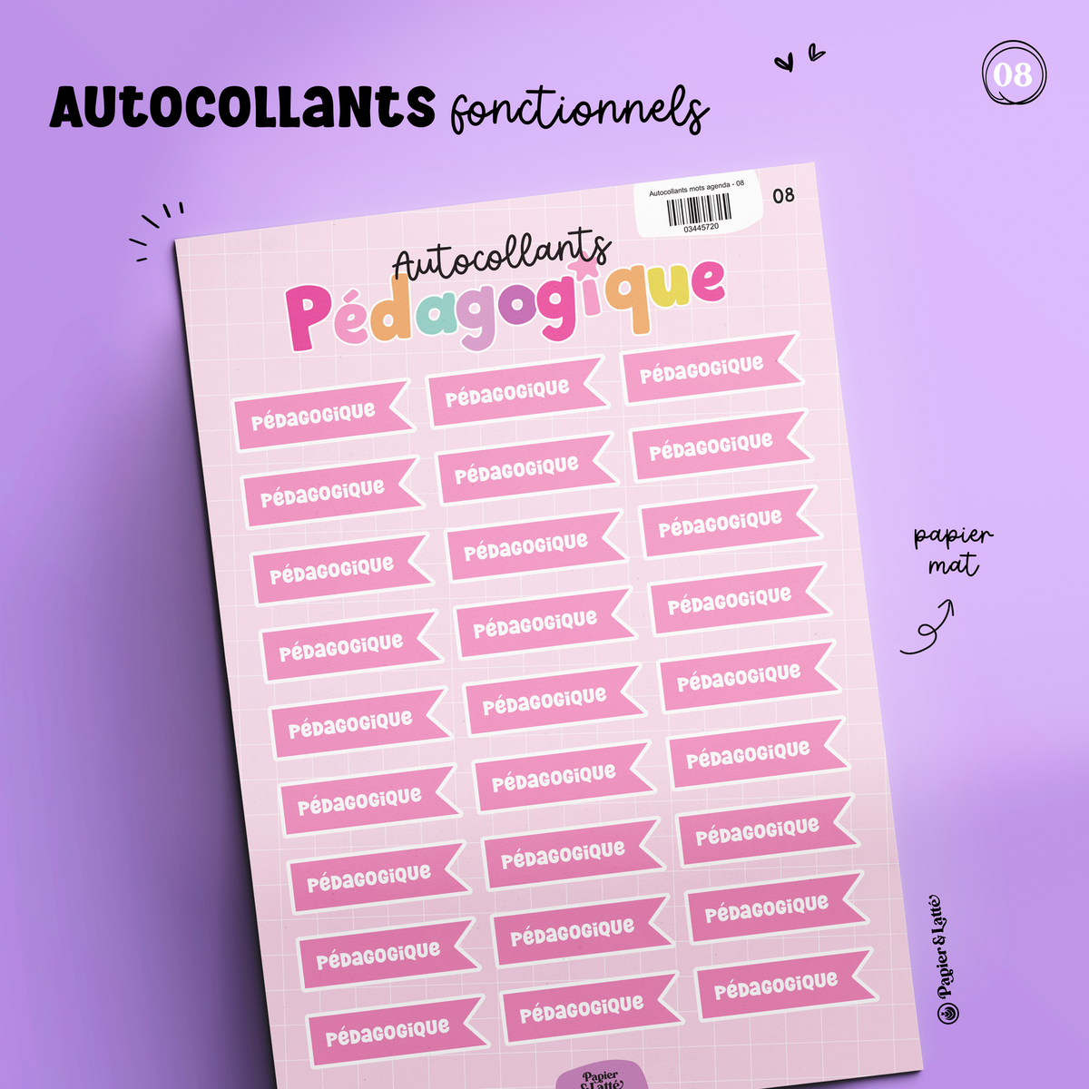 Autocollants Fonctionnels 08 - Pédagogique