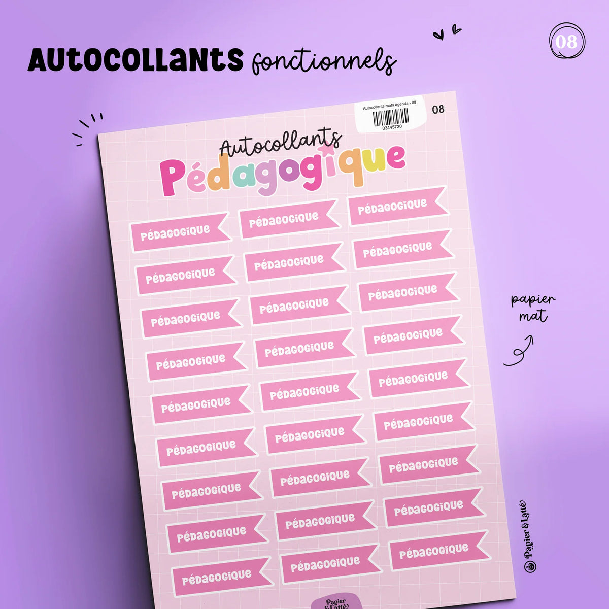 Autocollants Fonctionnels 08 Pédagogique