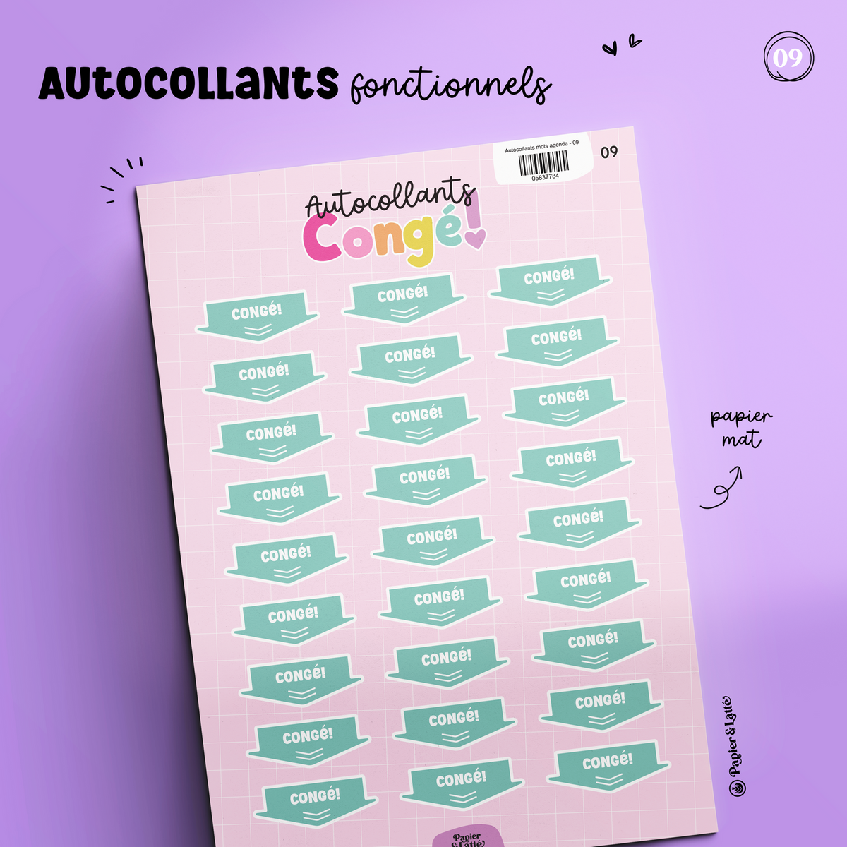 Autocollants Fonctionnels 09 - Congé
