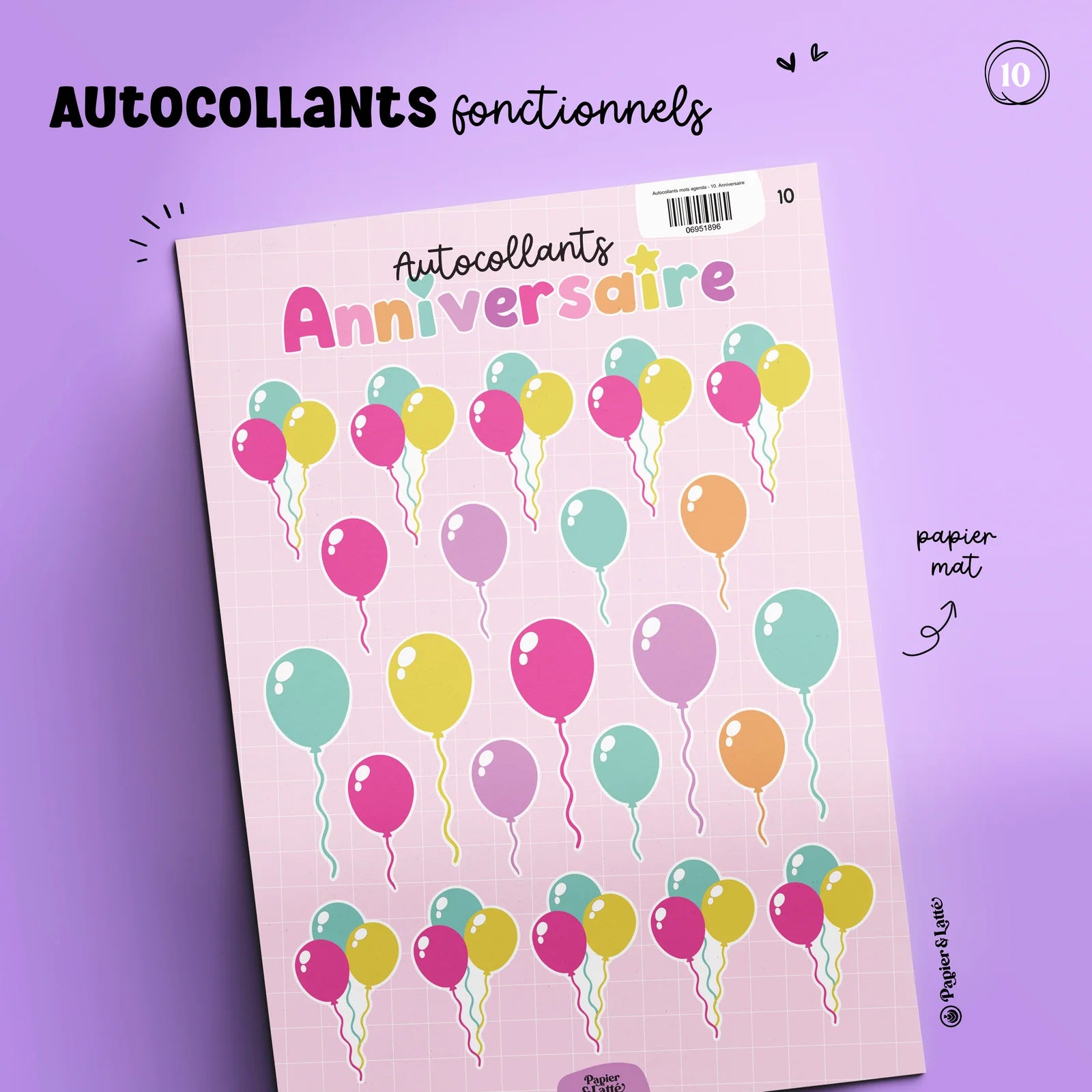 Autocollants Fonctionnels 10 Anniversaire