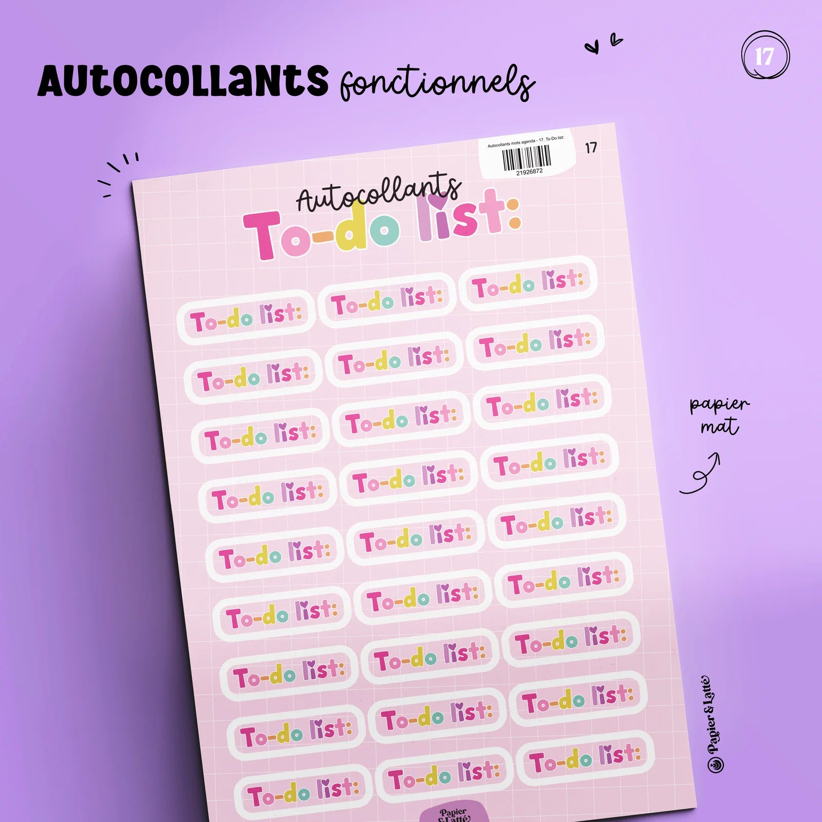 Autocollants Fonctionnels 17 To-Do List
