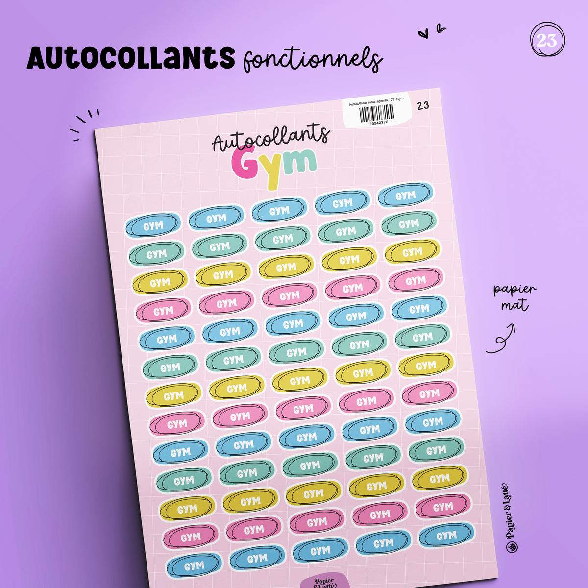 Autocollants Fonctionnels 23 - Gym