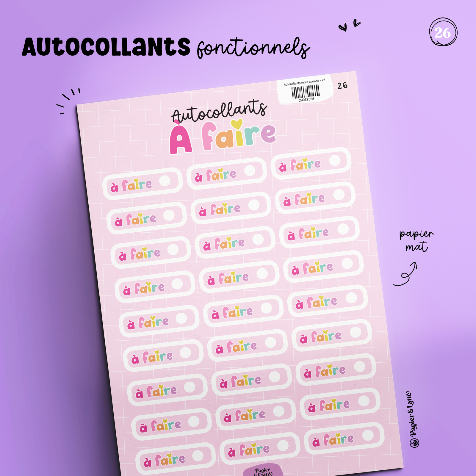 Autocollants Fonctionnels 26 - À Faire