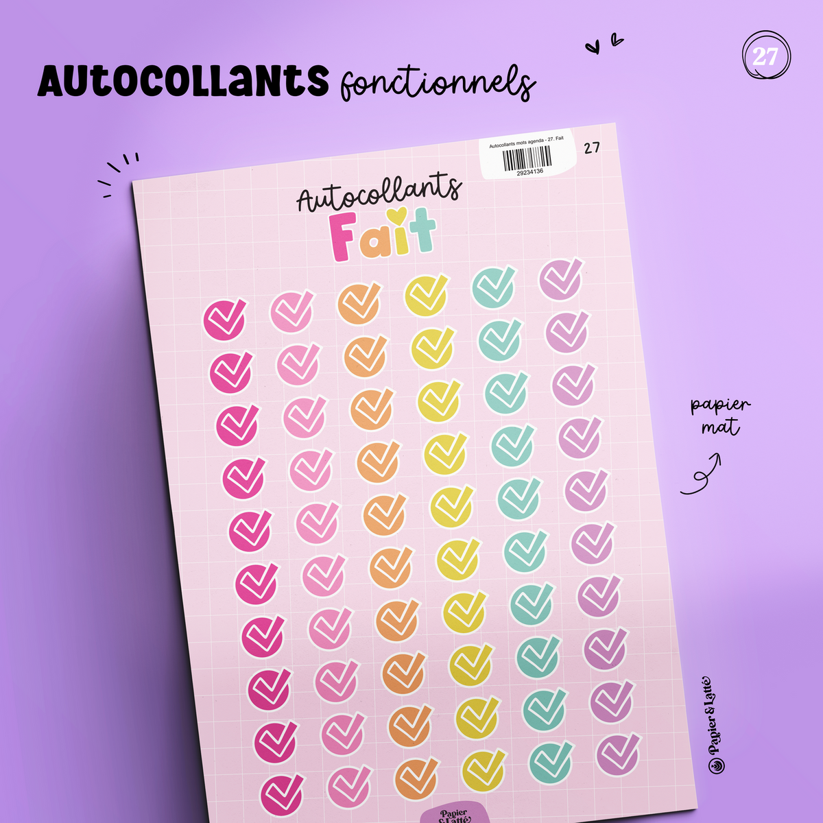 Autocollants Fonctionnels 27 - Fait