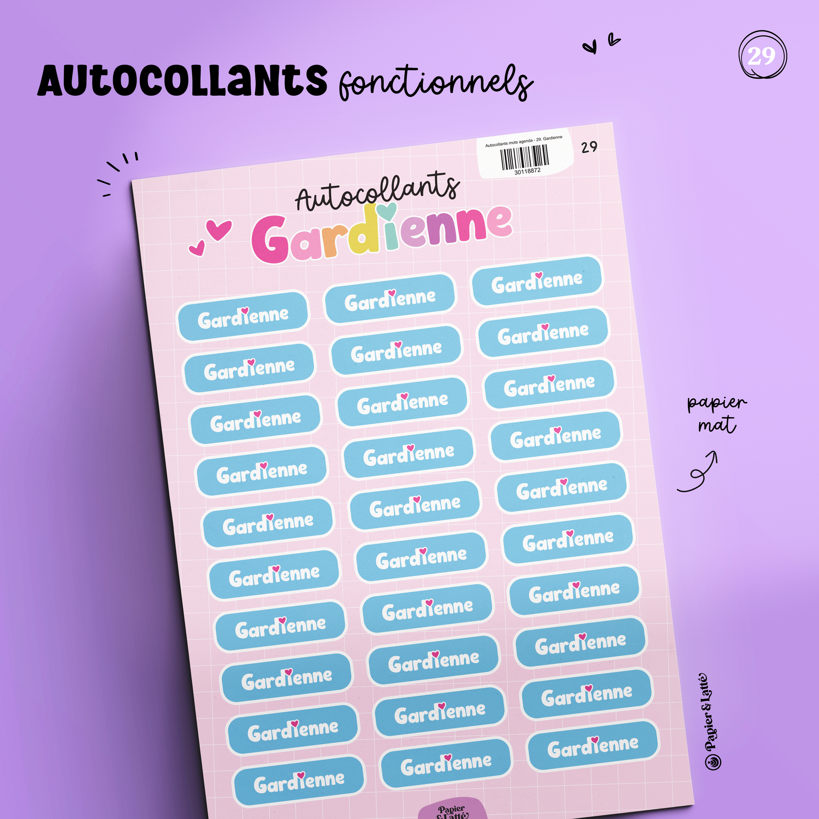 Autocollants Fonctionnels 29 - Gardienne