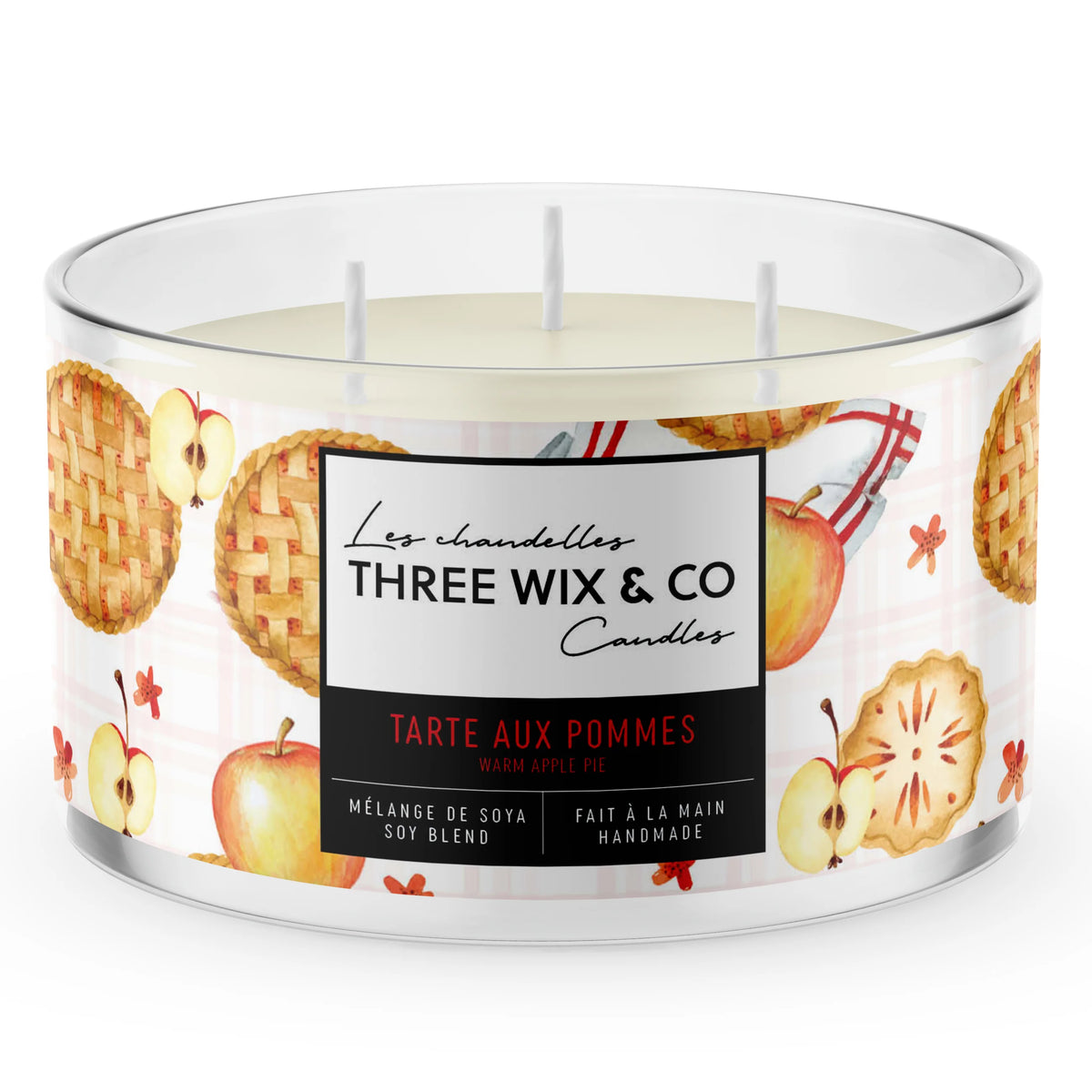 Chandelle À 3 Mèches Tarte Aux Pommes