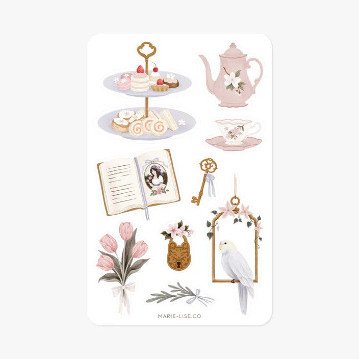 Autocollant Thé Au Jardin - Illustrée Par Marie-Lise