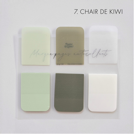 Bloc-Notes Autocollants Translucides Trio Marque-Pages Chair De Kiwi