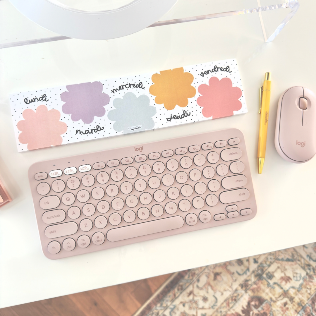 Bloc-Note Clavier Hebdomadaire Pois