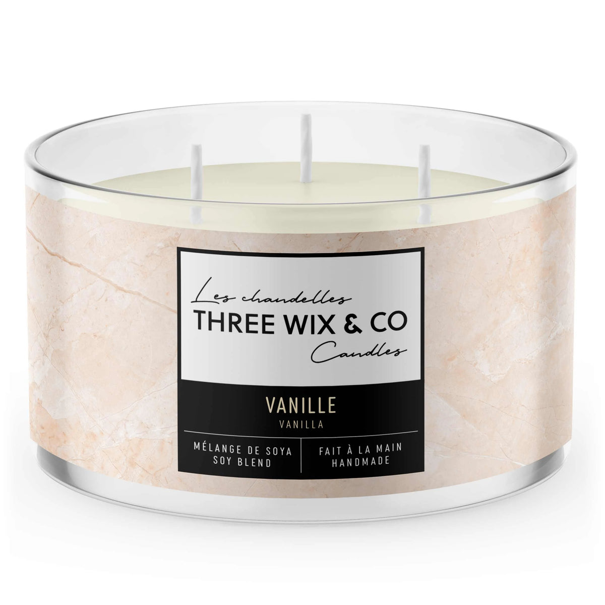 Chandelle À 3 Mèches Vanille