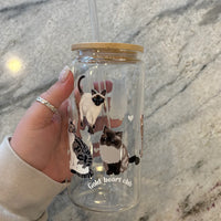 Verre Plastique Chats 16 Oz
