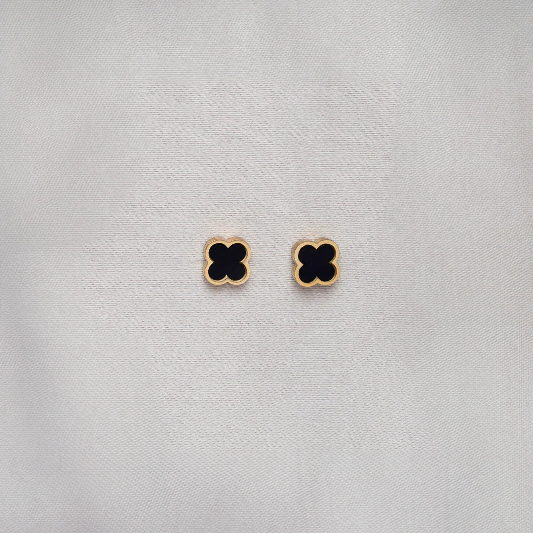 Boucles D'oreilles Les Parfumées Noires Or