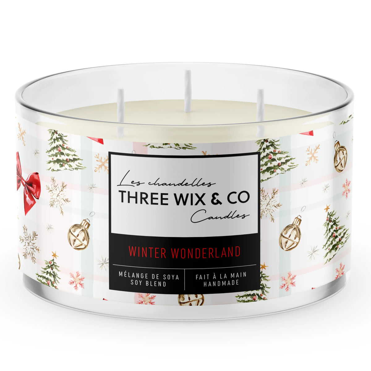 Chandelle À 3 Mèches Winter Wonderland