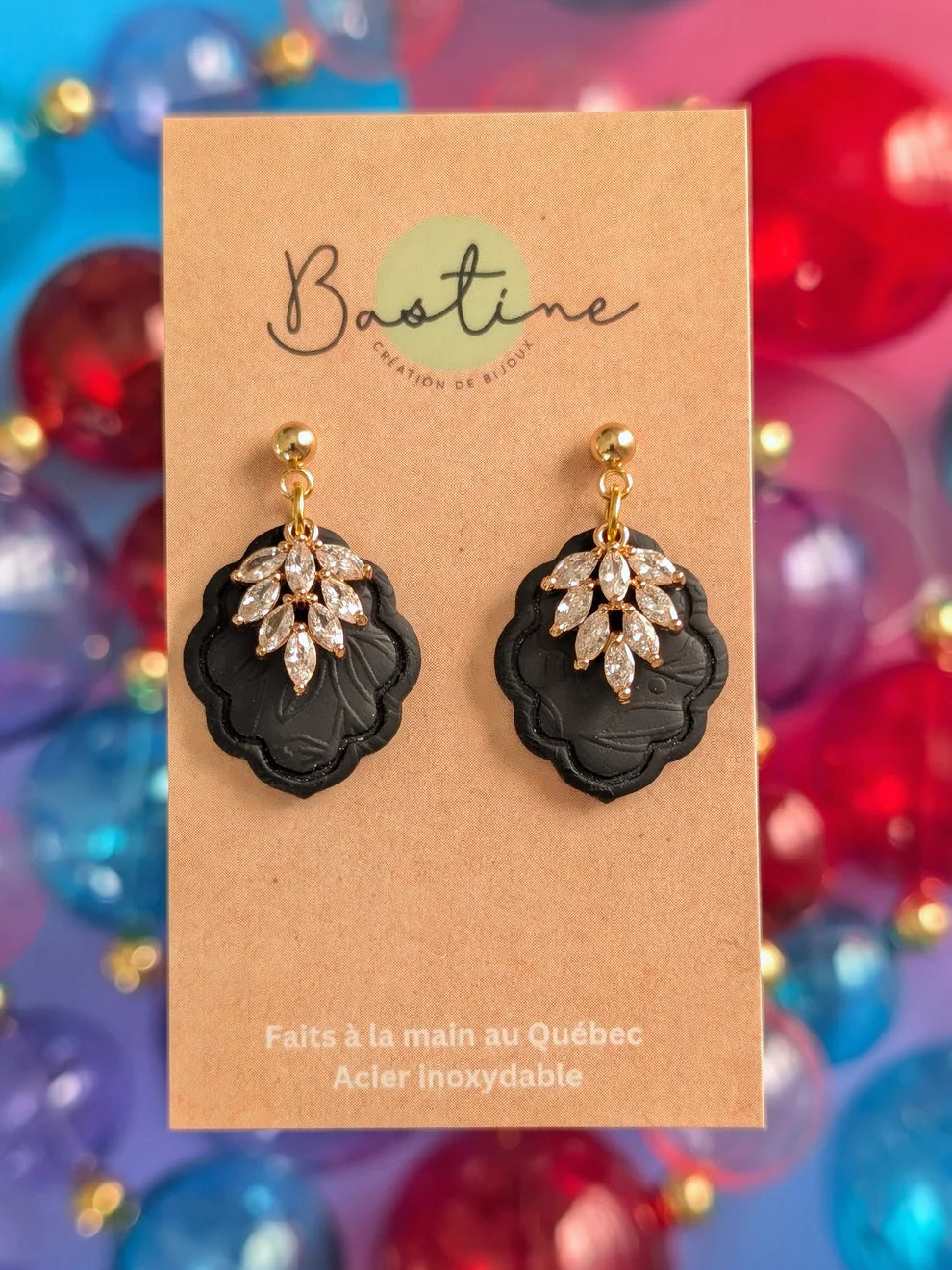 Pendantes Agathe Noires
