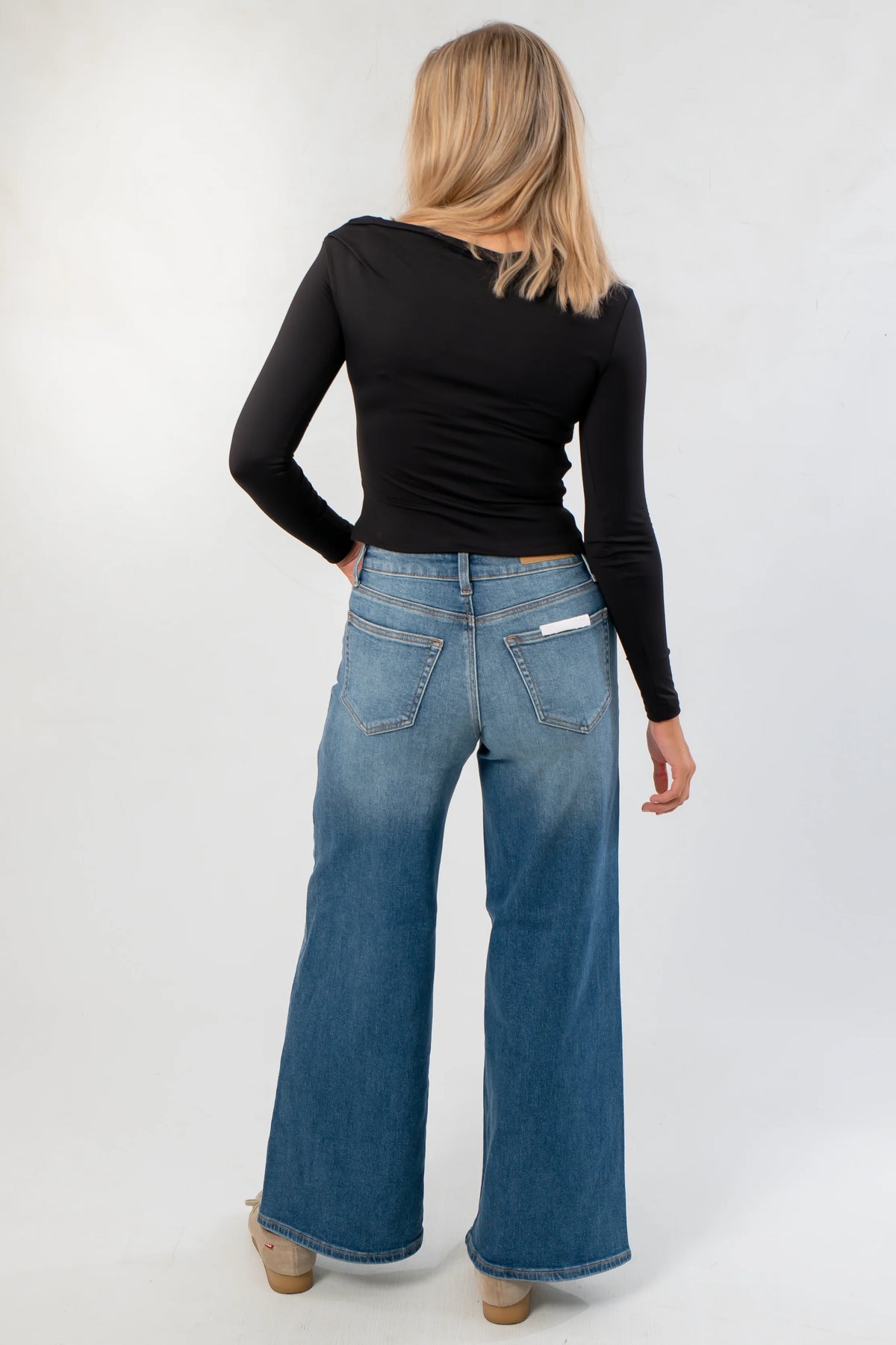 Top Alain Asymétrique Noir