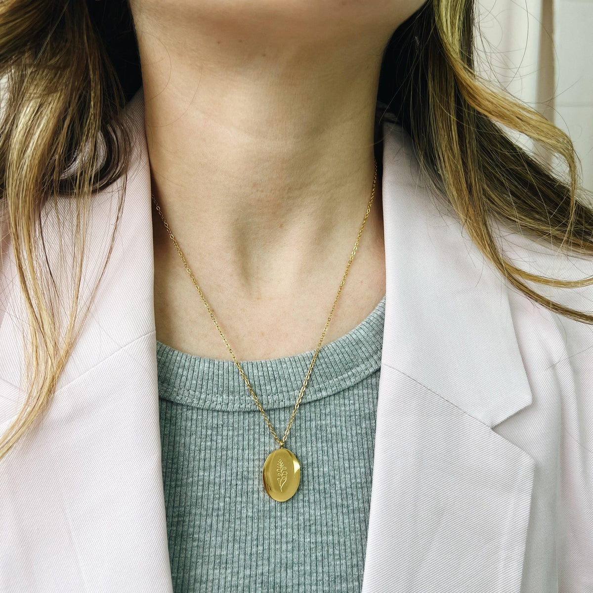 Collier Fleurs De Naissance Or - Août