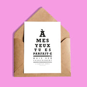 Carte À Mes Yeux Tu Es Parfait-E