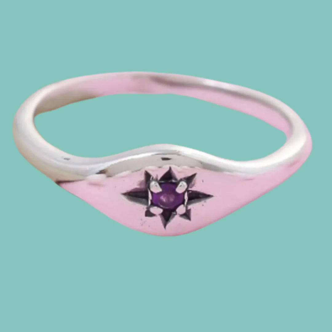 Bague Star Amethyste