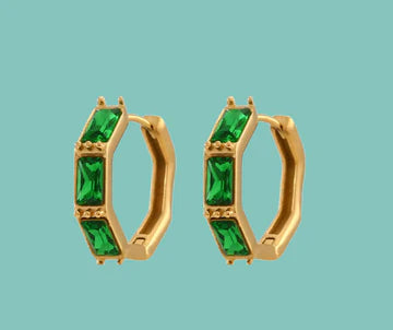 Boucles D'Oreilles Balboa Emeraude