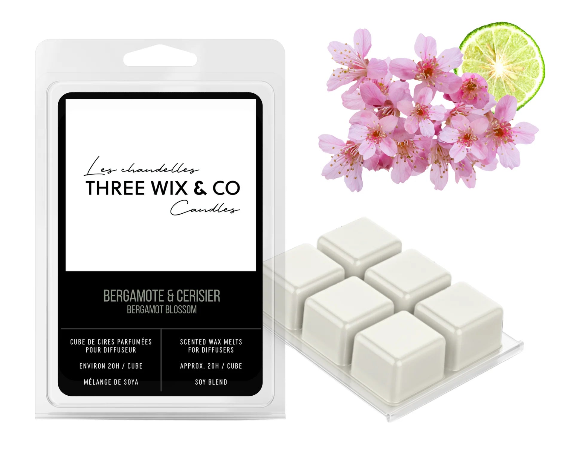 Cube De Cires Parfumées Pour Diffuseur Bergamote & Cerisier