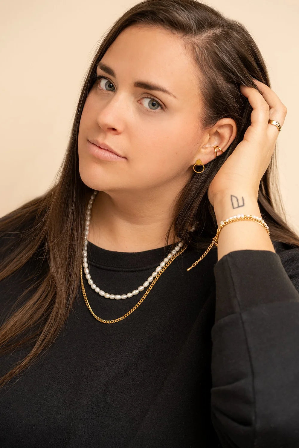 Boucles D'oreilles Blanche Or