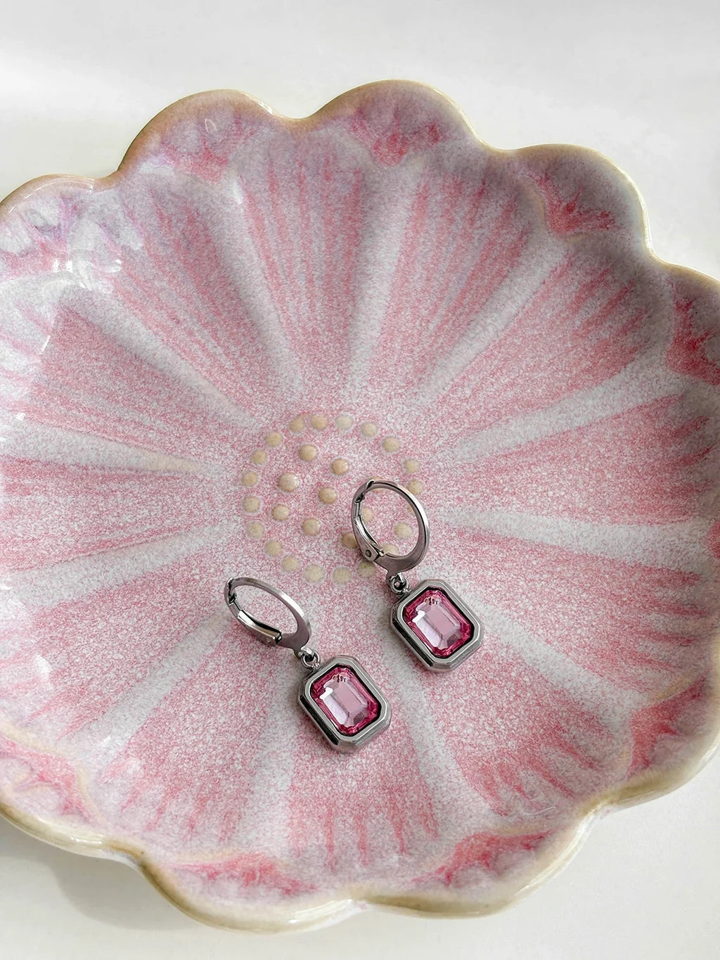 Boucles D'oreilles Saly Rose Argent