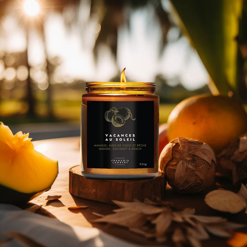 Chandelle Vacances Au Soleil - Mangue, Noix De Coco & Pêche