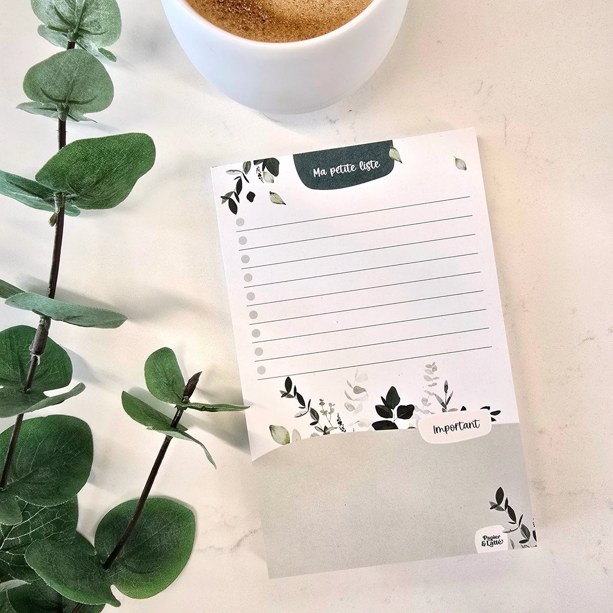 Petit Pad De Notes Branches D'eucalyptus