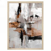 Cadre Abstrait Taupe & Noir