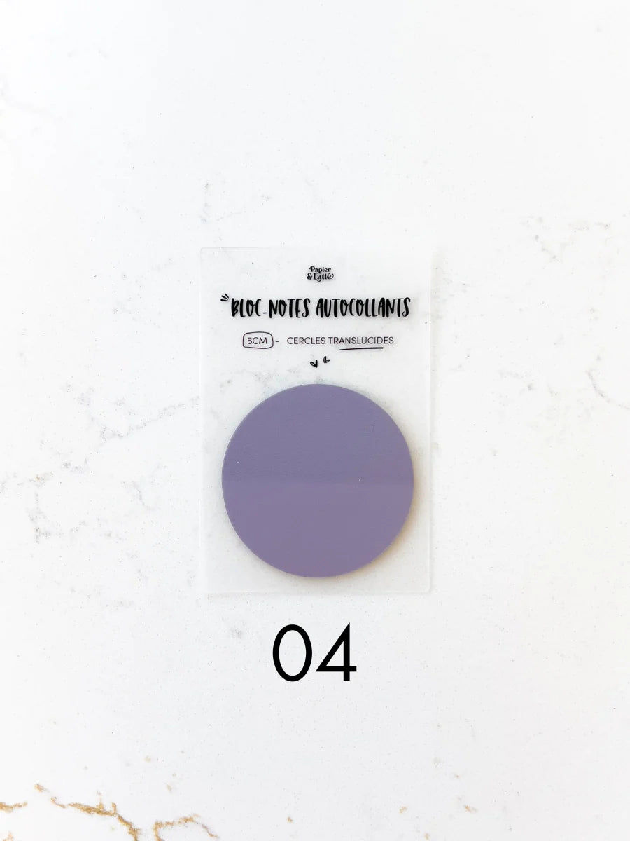 Cercles Bloc-Notes Autocollants Translucides 04