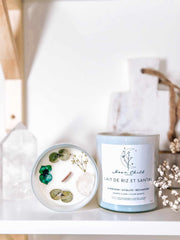 Chandelle Lait De Riz & Santal - Quartz Clair
