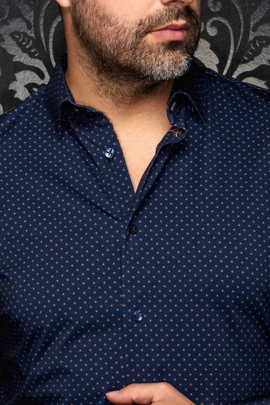 Chemise Alexander-Fan Navy Tobacco