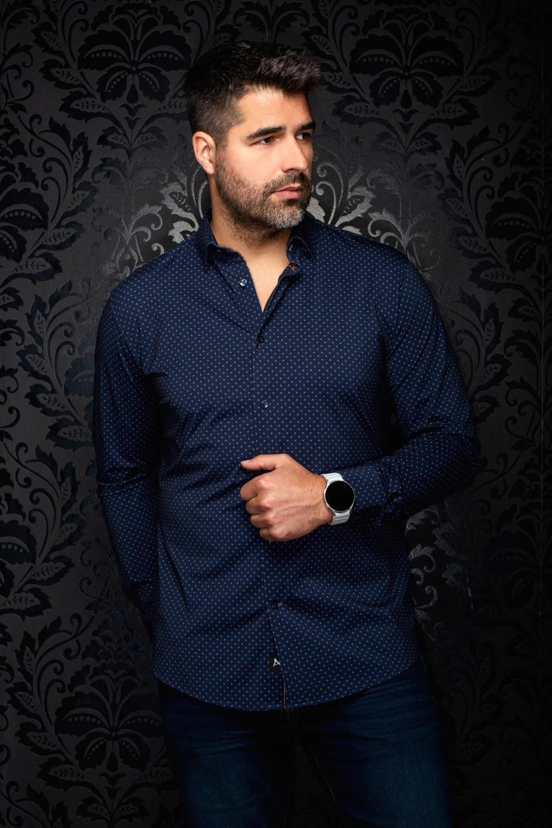 Chemise Alexander-Fan Navy Tobacco