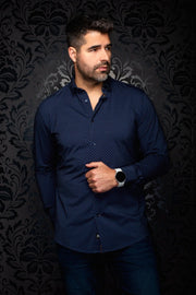 Chemise Alexander-Fan Navy Tobacco