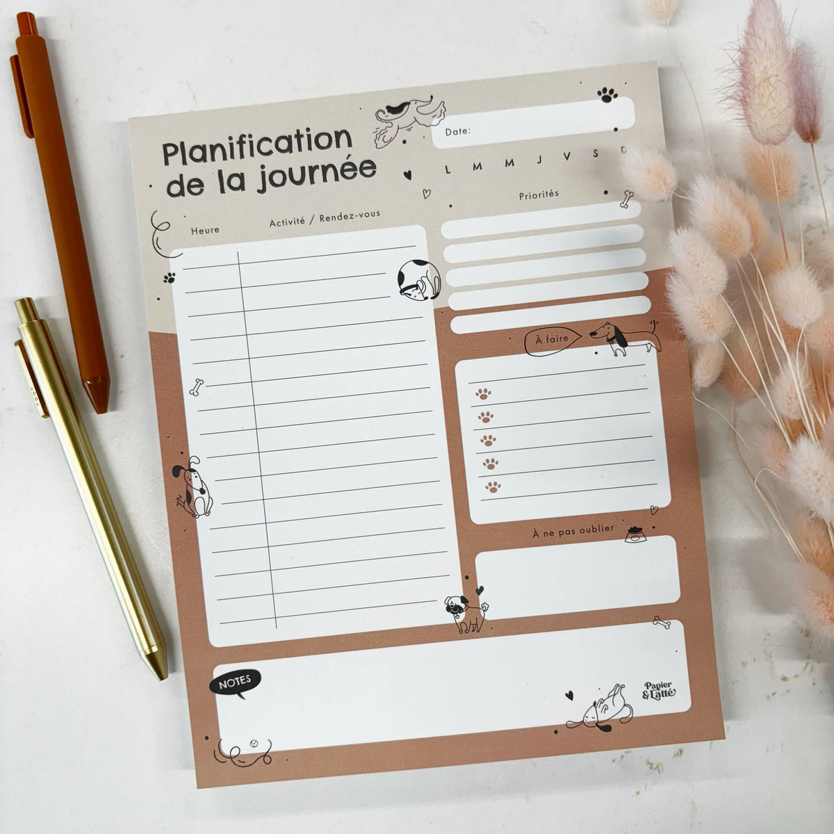 Grand Bloc-Notes Chien Lineart