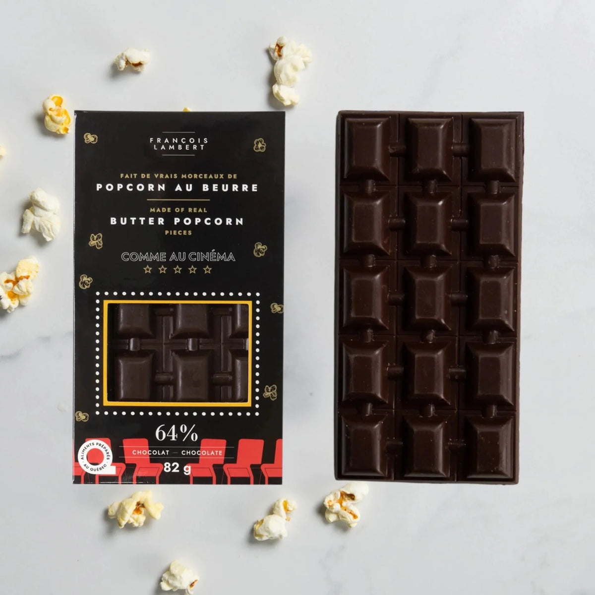 Tablette De Chocolat Au Popcorn Au Beurre