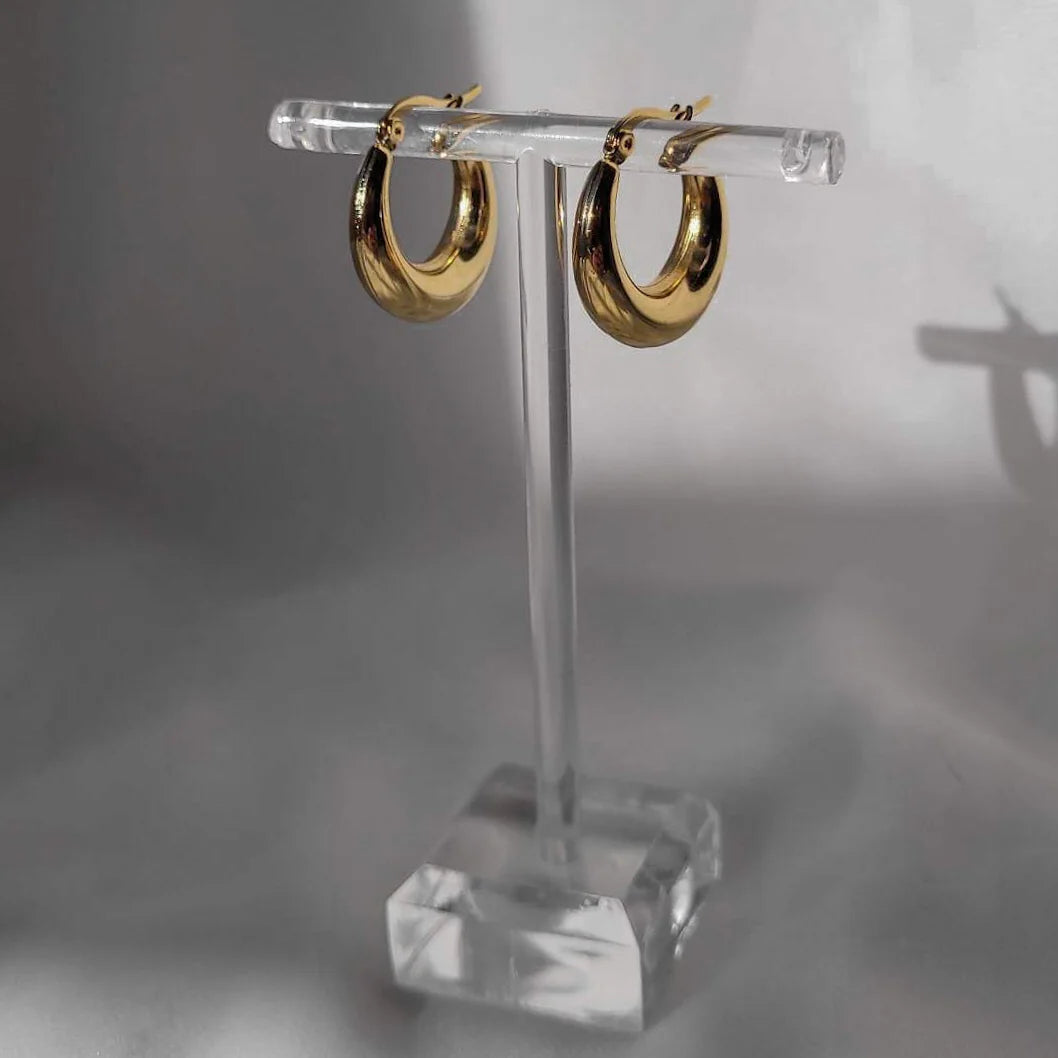 Boucles D'oreilles Chunky Hoops Or