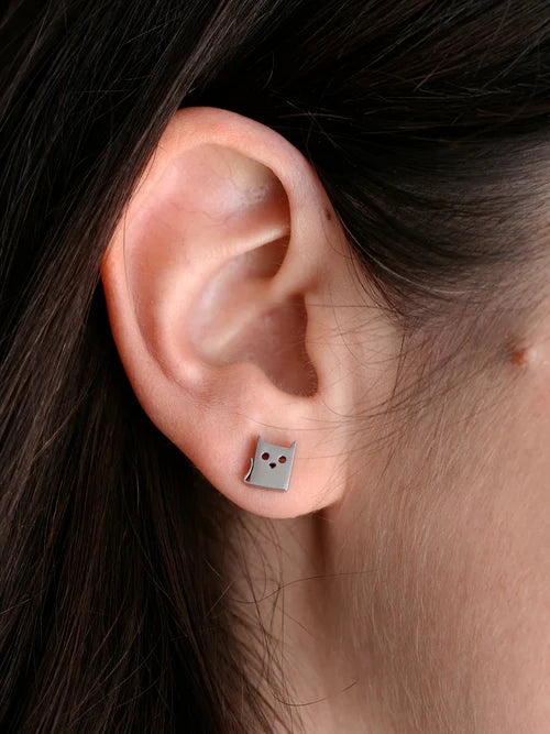 Clous D'oreilles Miaou Argent